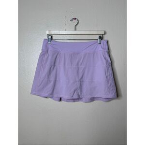 Lululemon Skort Women's 8 Purple Pace Rival Mid-Rise Long Poolside Activewear